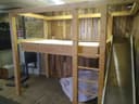 Photo of Custom built adjustable height single bed with slide
