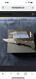 Photo of Cold Steel Night Force Gentlemen’s Folder. CARBON Damascus. BNIB. Rare!!