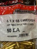 Photo of brass 6.5 x 55 swedish