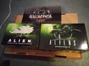 Photo of Eaglemoss Alien Narcissus and Dropship models limited, Battlestar Galactica Blackbird model, New In Box