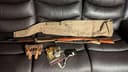 Photo of 1943 Mossin Nagant 7.62 x 54 bayonet, mag pouch, case, oiler, cleaning kit, sling