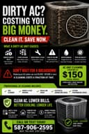 Photo of βοΈπ¬οΈ OUTDOOR AC UNIT CLEANING β CLEAN COILS, BETTER COOLING & LOWER BILLS π¬οΈβοΈ 587-906-2595